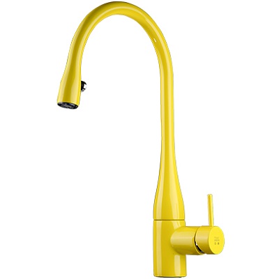 شیر ظرفشویی شلنگدار  kwc مدل eve زرد