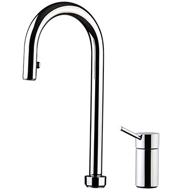 شیر ظرفشویی شلنگدار kwc مدل اینوکس