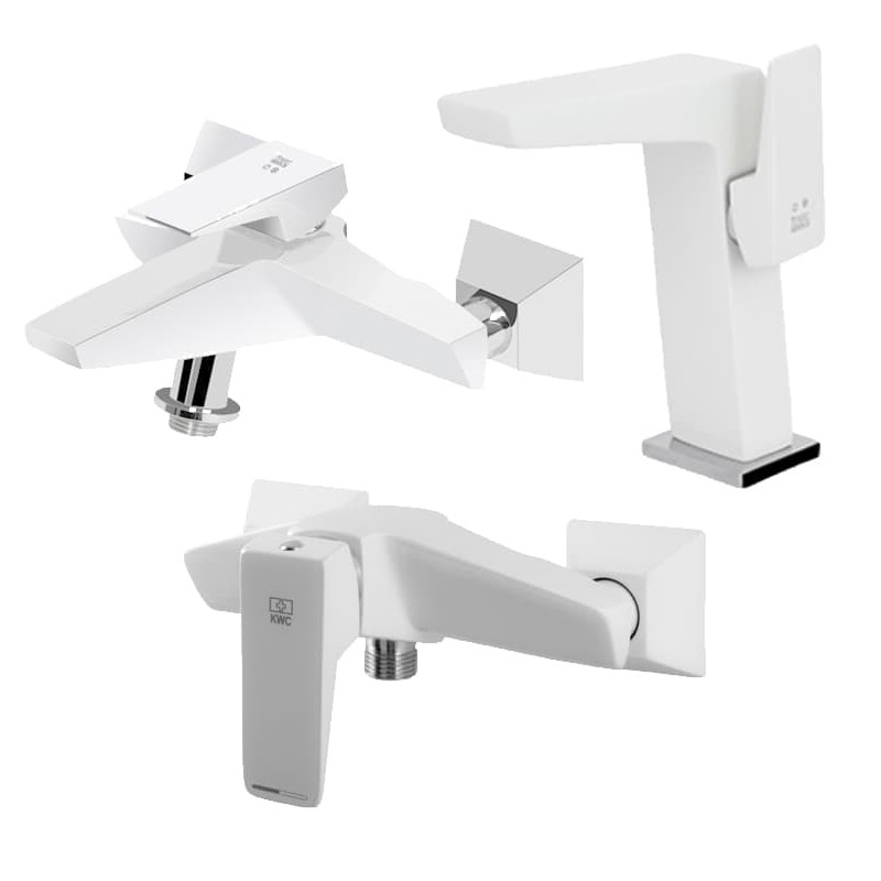 ست شیرآلات kwc مدل کواترو سفید