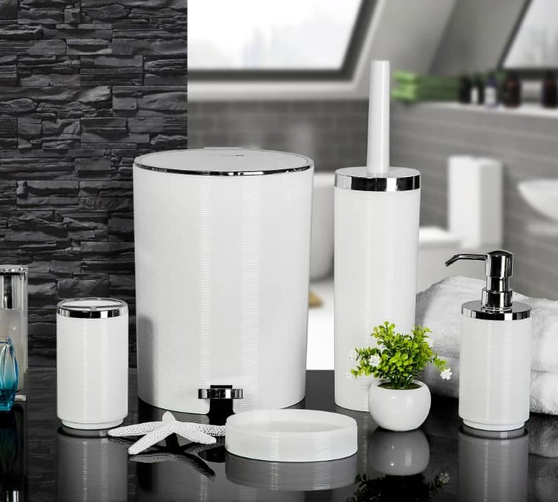 ست 5 پارچه سرویس بهداشتی کنتراست مدل خط ریز 2900-CR