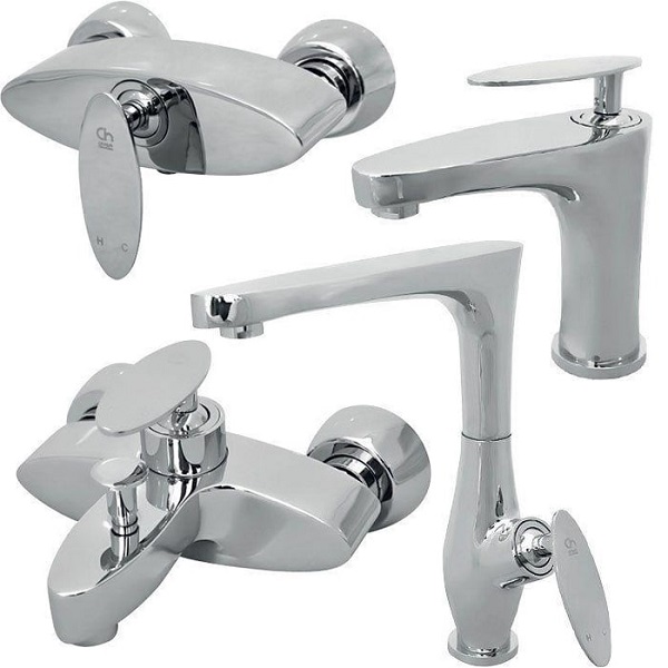 ست 4 تیکه شیرالات کرومات مدل دراگون