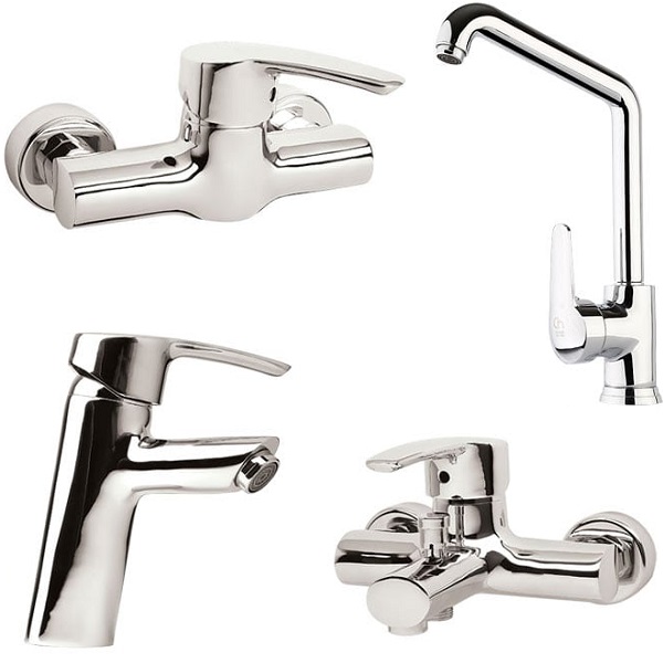 ست 4 تکه شیرآلات کرومات مدل استایل