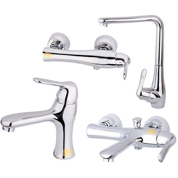 ست 4 تکه شیرآلات کرومات مدل یاتو