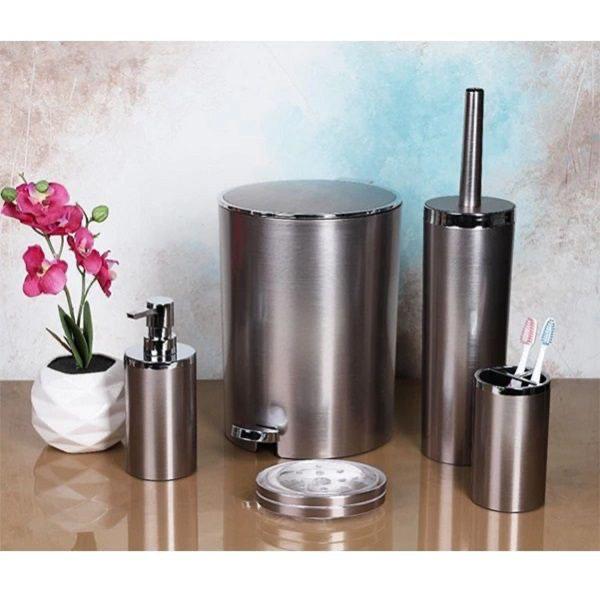 ست 5 پارچه سرویس بهداشتی کنتراست مدل سیلور کروم 4900