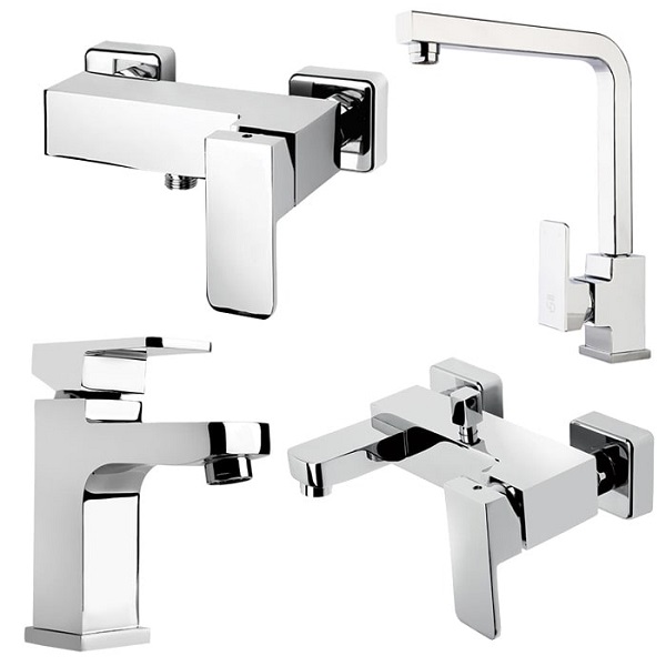 ست 4 تکه شیرآلات کرومات مدل لکسی