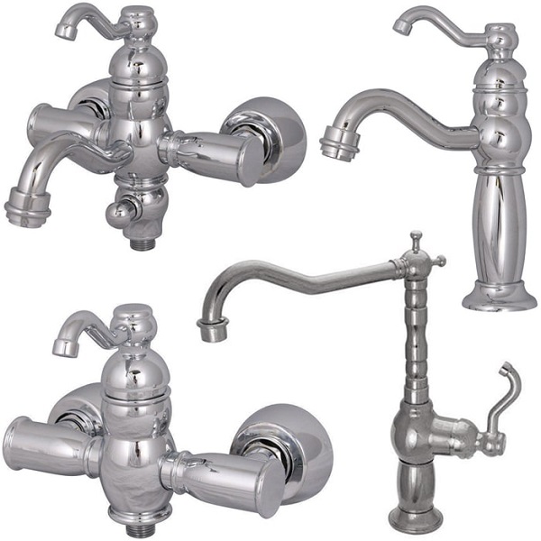 ست 4 تکه شیرآلات کرومات مدل بنسای