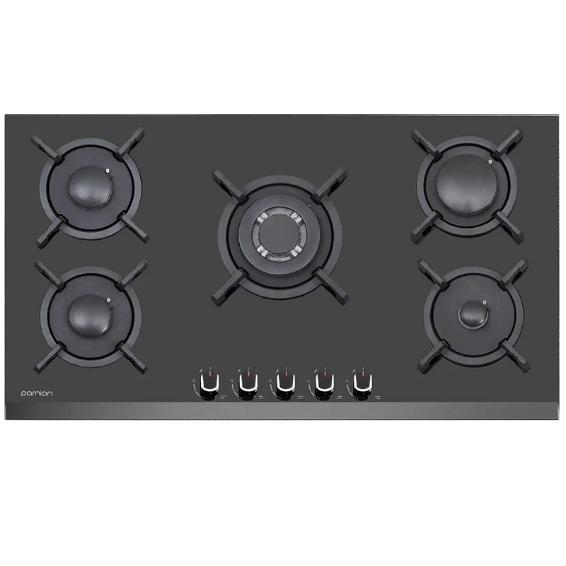 اجاق گاز صفحه ای شیشه ای پرنیان استیل مدل PB 5215