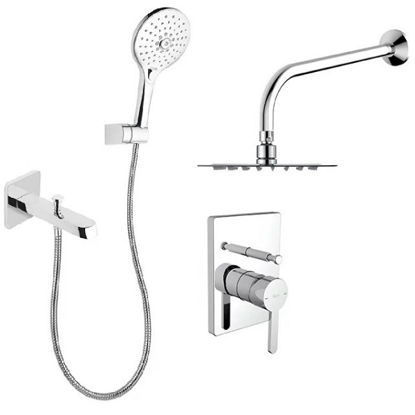 ست 5 تکه شیر حمام توکار Roca مدل Carelia کد A5D368ANBK