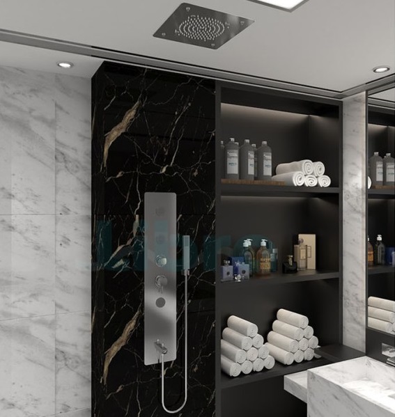 پانل دوش توکار لیبرا مدل Avid با آبریز مربعی