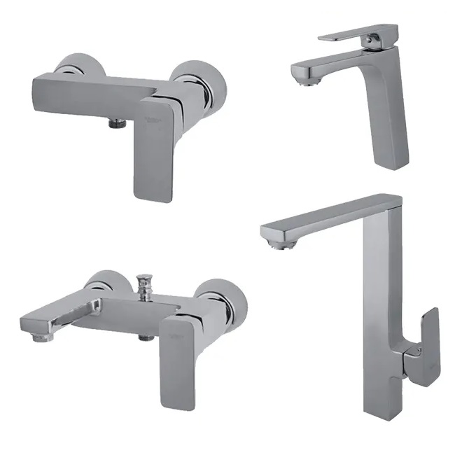 ست 4 تکه شیرآلات راسان مدل گارنت کروم