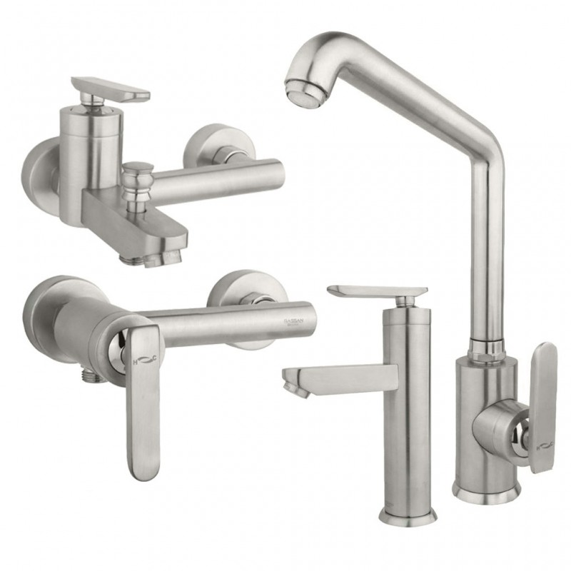 ست 4 تکه شیرآلات راسان مدل فلورا