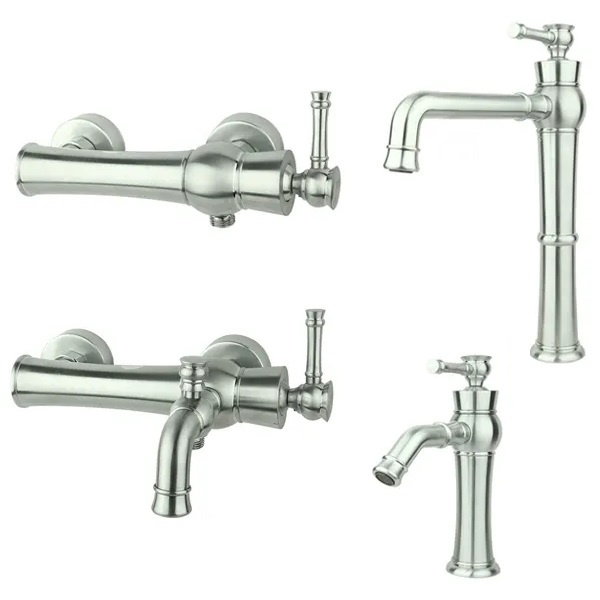 ست 4 تکه شیرآلات راسان مدل الیزه کروم مات