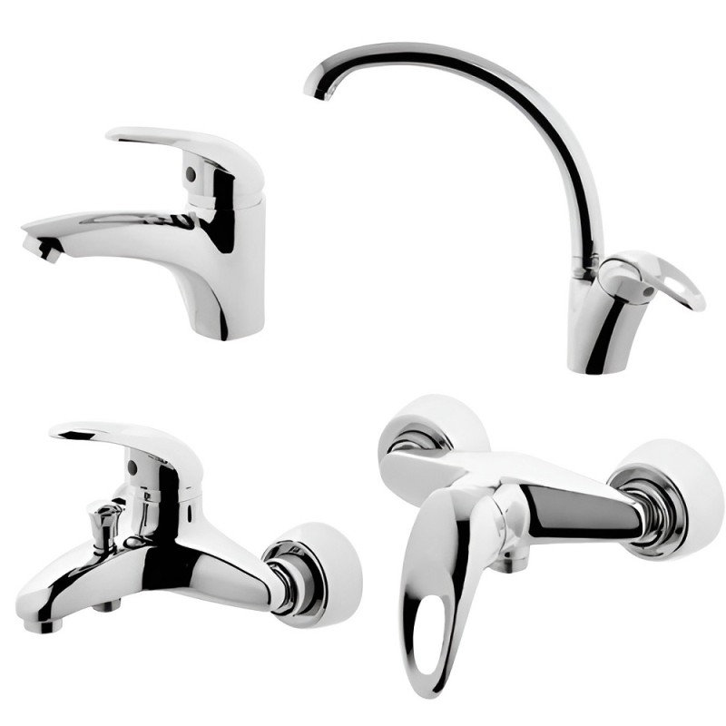 ست 4 تکه شیرآلات البرز روز مدل مرجان