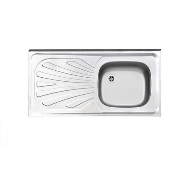 سینک پرسی تک لگن استیل البرز مدل ساحل 0.4*50*100 روکار