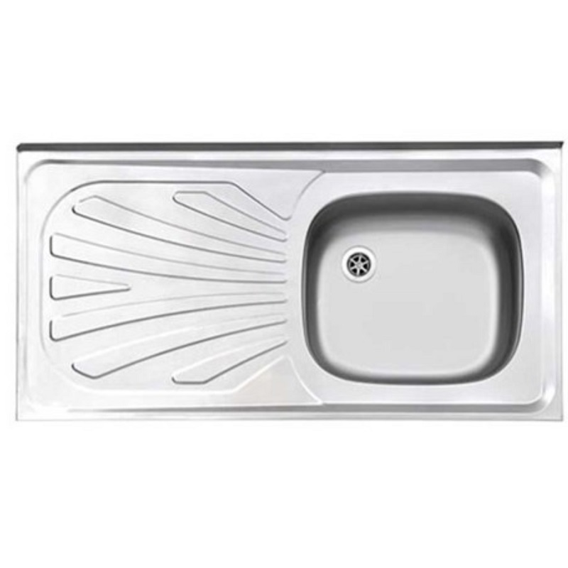 سینک پرسی تک لگن استیل البرز مدل ساحل 0.5*50*100 روکار