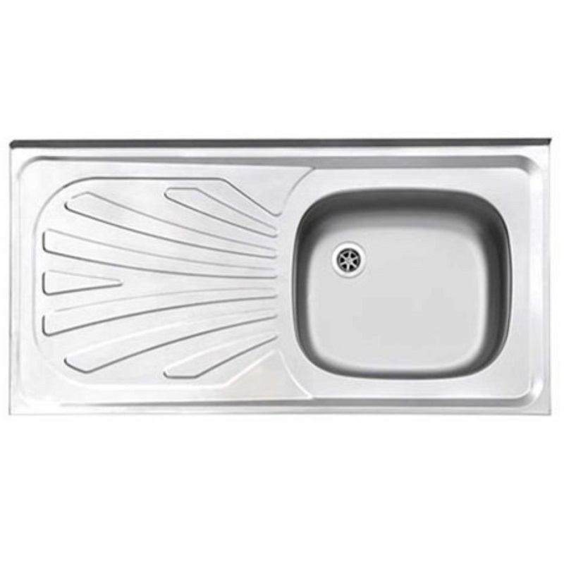 سینک پرسی تک لگن استیل البرز مدل ساحل 0.5*60*100 روکار