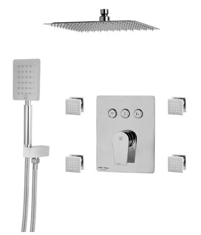 شیر حمام توکار KWC ورونا تیپ 5 بادی جت