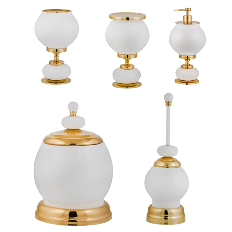 ست اکسسوری سرویس بهداشتی 5تکه DORITA مدل  BURRO CRYSTAL