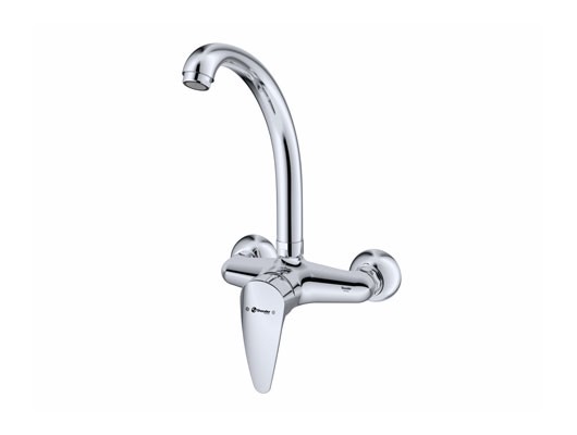 شیر ظرفشویی دیواری شودر مدل مانا کروم