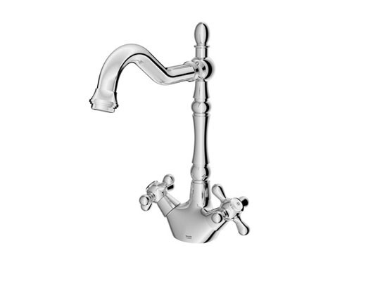 شیر ظرفشویی شودر مدل باروک پلاس کروم