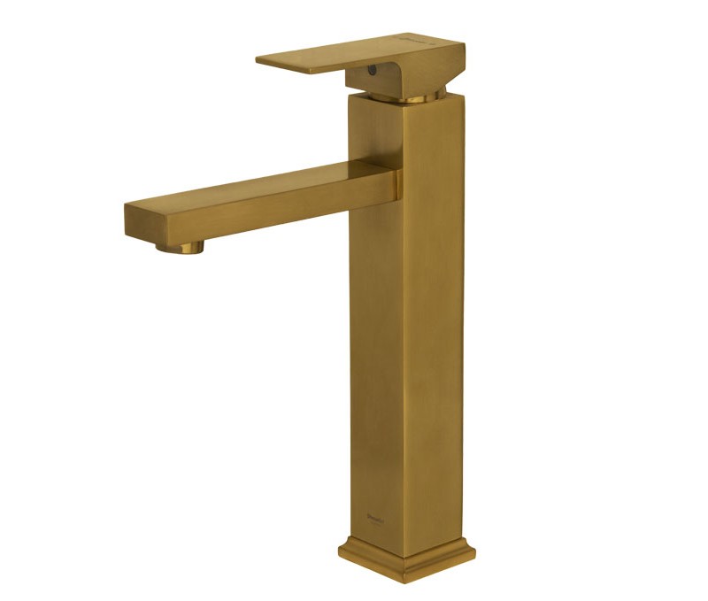 شیر روشویی پایه بلند شودر مدل اروپا طلا مات