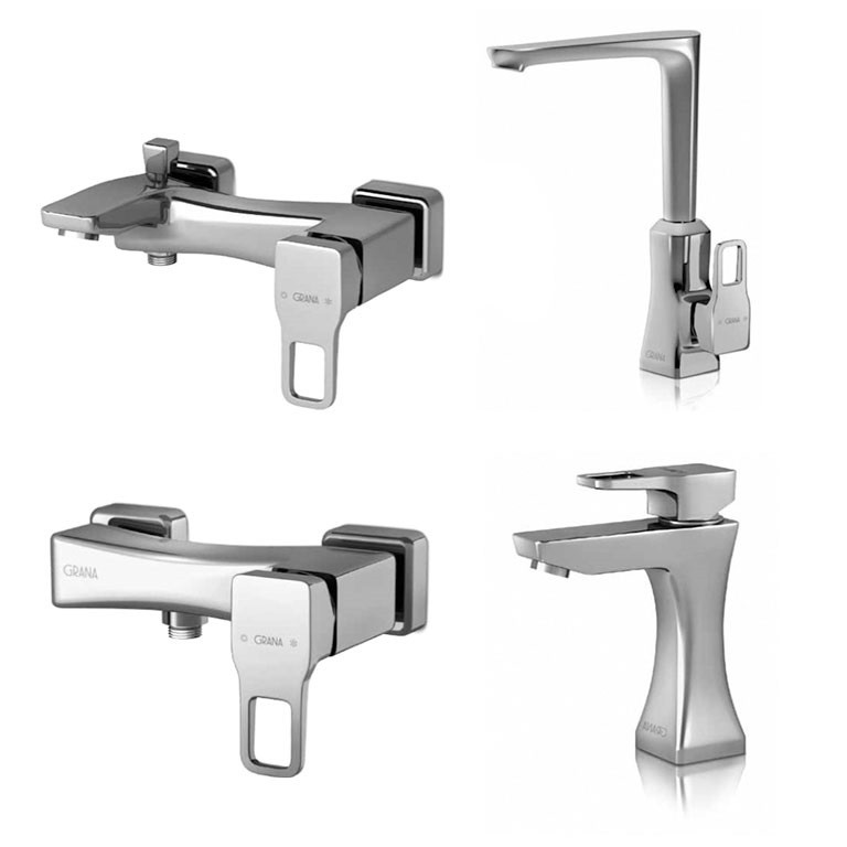 ست 4 تکه شیرآلات گرانا مدل اروس
