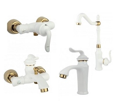 ست 4 تکه لاروس سفید طلا