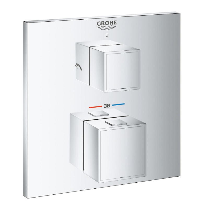 شیر دوش حمام دو حالته توکار گروهه GROHE مدل Grohtherm Cube کد 24154