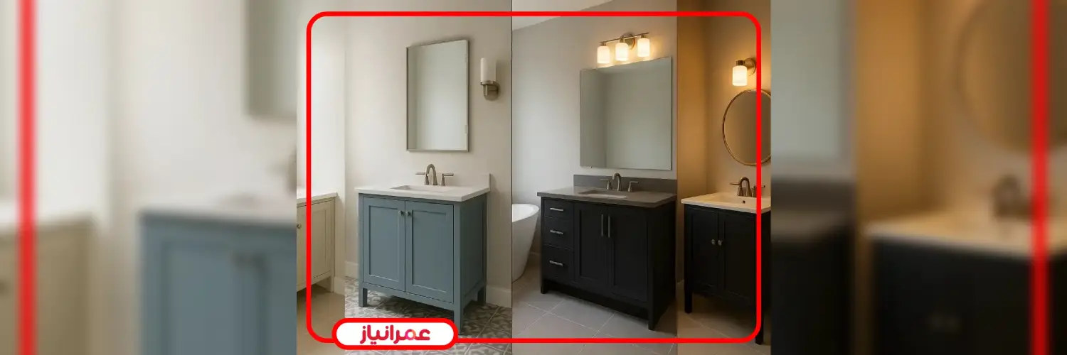 راهنمای انتخاب رنگ کابینت روشویی بر اساس متراژ و نور سرویس بهداشتی