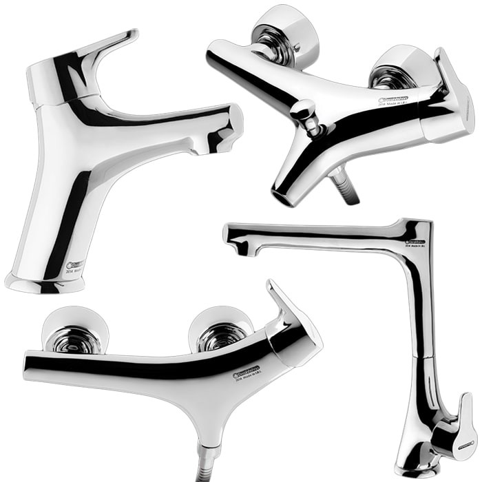 ست چهار تکه شیرآلات درخشان مدل نیچر