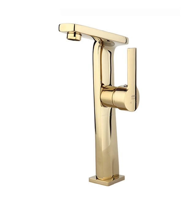 شیر روشویی پایه بلند راسان مدل دنیس طلا