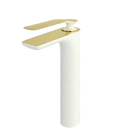 روشویی پایه بلند راسان مدل ویولت سفید طلا