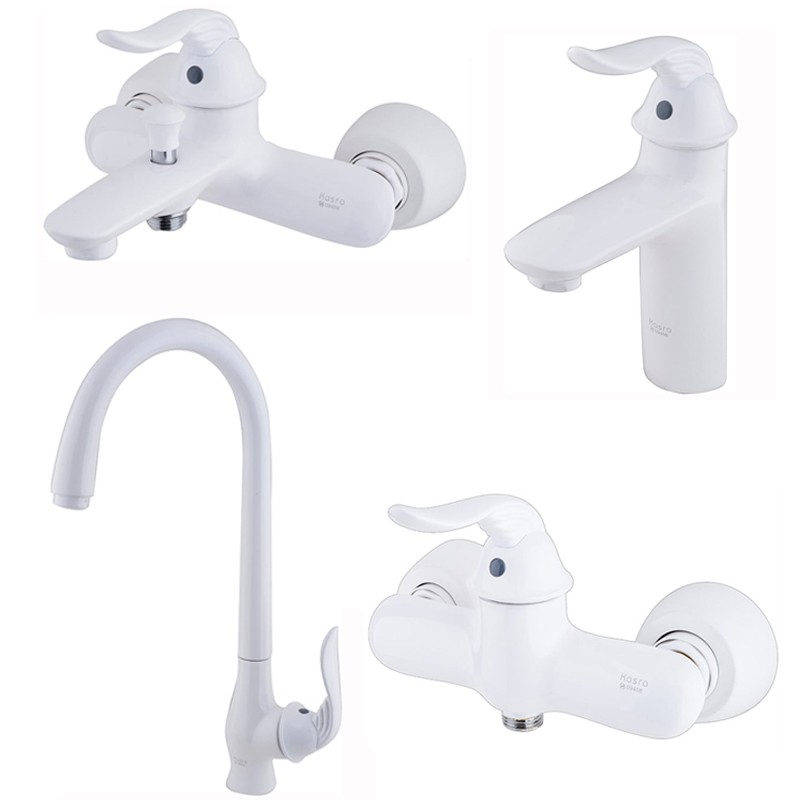 ست 4تیکه شیرالات کسری مدل رایان سفید