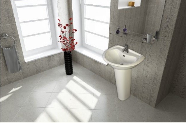 روشویی پایه دار گلسار مدل لوتوس