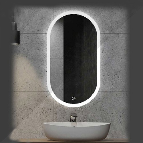 آینه چراغ دار بیضی مدل FK-313