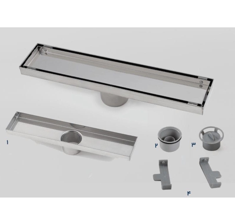 کفشور استیل خطی سرامیک خور دوحالته 80 cm آرین تکنیک