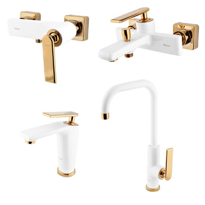 ست 4تیکه شیرالات کسری مدل آمازون شیری طلایی