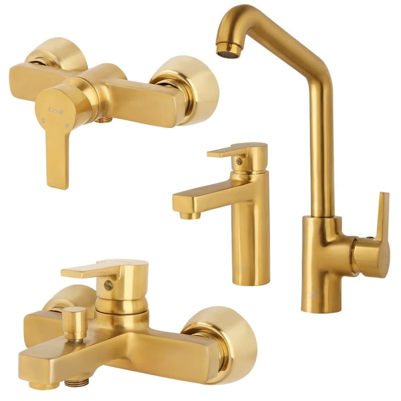 ست 4تیکه شیرالات کسری مدل امگا طلامات