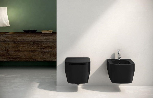 توالت فرنگی وال هنگ المپیا مدل  TUTTO EVO مشکی مات