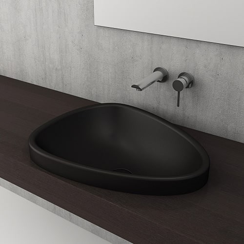 کاسه روشویی لبه دار بوچی (Bocchi) مدل ETNA مشکی مات