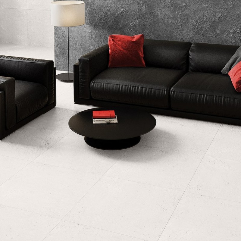 کاشی و سرامیک  کف هرمس مدل لیسبون سفید