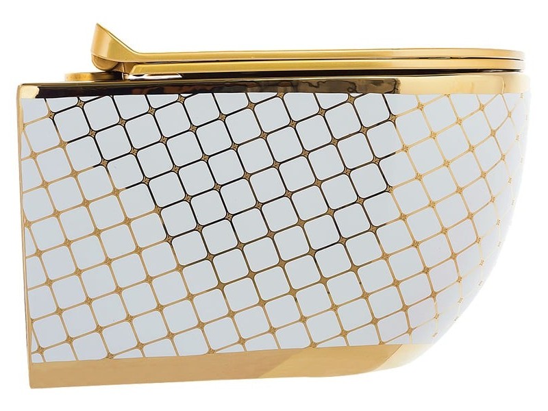 وال هنگ Pure Concept مدل Geometrik Desen سفید طلایی