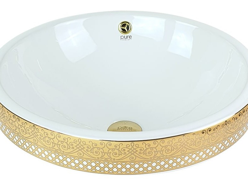 کاسه روشویی Pure Concept سفید طلا