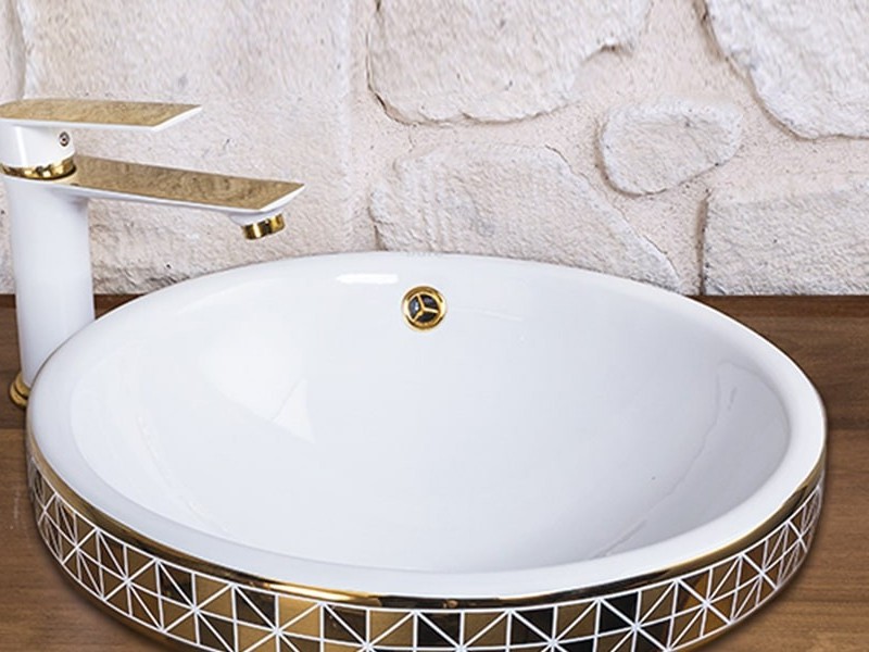 کاسه روشویی Pure Concept سفید طلا