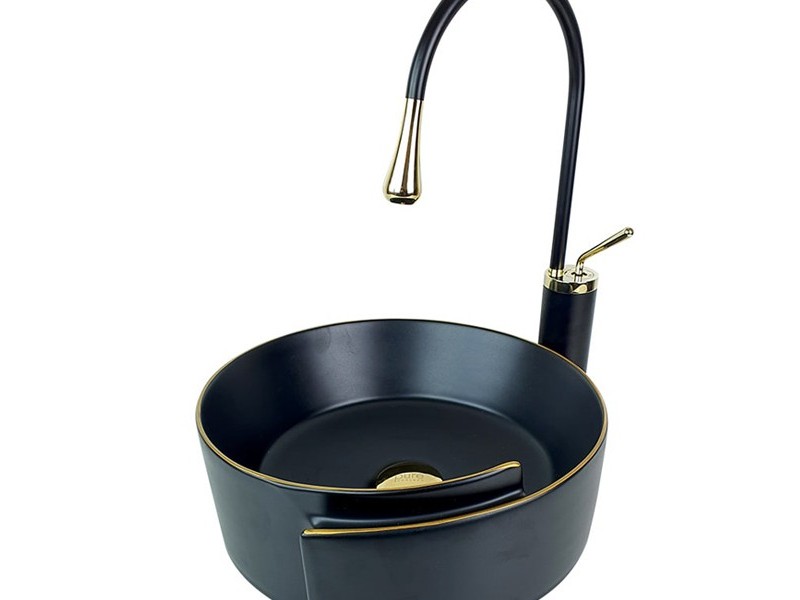 کاسه روشویی Pure Concept مشکی طلا