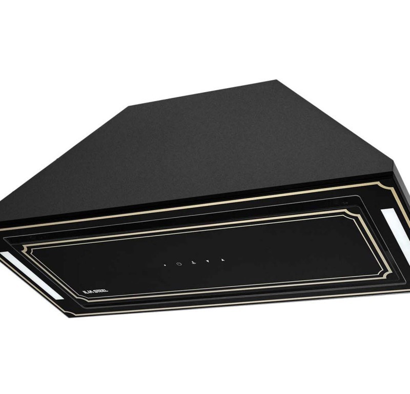 هود مخفی ایلیا استیل مدل دیبا مشکی طلایی