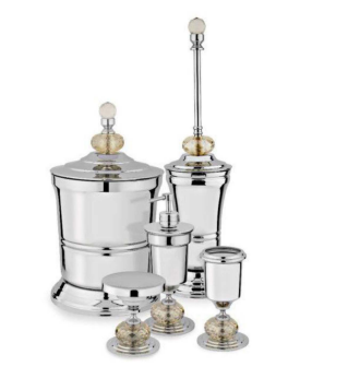 ست 5 پارچه سرویس بهداشتی برنجی کروم فیدار