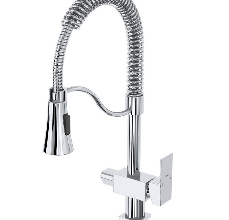 شیر ظرفشویی فنری دوکاره جزیره فلت