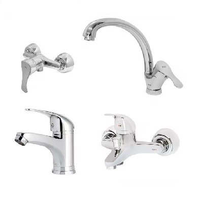 ست 4 تکه شیرآلات KIG مدل آسو کروم