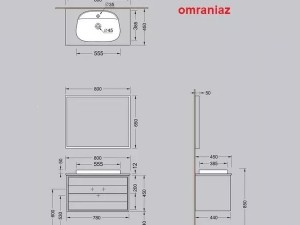 ست روشویی کابینتی دکو مدل الیت